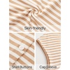 MEROKEETY Women’s Summer Cap Short Sleeve Sweater Vest 2026 Trendy Tops(Stripekhaki)