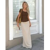 MEROKEETY Womens Summer Lace Trim Tops Cute Short Sleeve Ribbed Shirts 2026(Coffee)