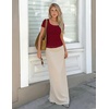 MEROKEETY Womens Summer Lace Trim Tops Cute Short Sleeve Ribbed Shirts 2026(Wine Red)