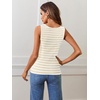 MEROKEETY Women’s Summer Square Neck Tank Tops(Apricot)