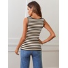 MEROKEETY Women’s Summer Square Neck Tank Tops(Beige)