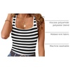 MEROKEETY Women’s Summer Square Neck Tank Tops(Black)