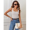 MEROKEETY Women’s Summer Square Neck Tank Tops(Cashmere)