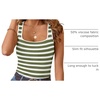 MEROKEETY Women’s Summer Square Neck Tank Tops(Green)