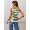MEROKEETY Women’s Summer Square Neck Tank Tops(Green)