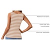 MEROKEETY Women’s Summer Square Neck Tank Tops(Khaki)