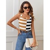 MEROKEETY Women’s Summer Square Neck Tank Tops(White)