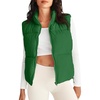 MEROKEETY Puffer Vest Women 2026 Fall Winter Sleeveless Coat(Green)