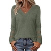 MEROKEETY Womens Long Sleeve Tops Fall Winter Ribbed Sweaters Casual Shirts(Dustygreen)