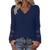 MEROKEETY Womens Long Sleeve Tops Fall Winter Ribbed Sweaters Casual Shirts(Navy)
