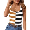 MEROKEETY Women’s Summer Square Neck Tank Tops(White)