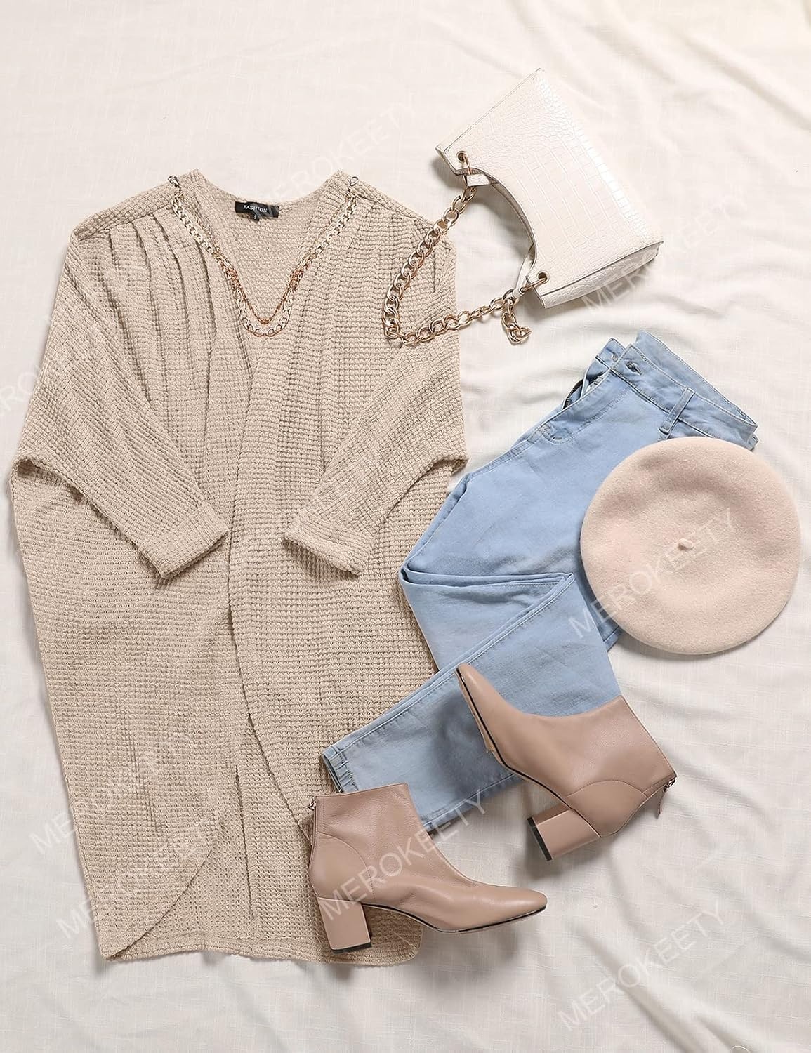 image:imageMEROKEETY Cardigan Sweaters for Women Oversized Long Cardigans Fall OutfitsApricot