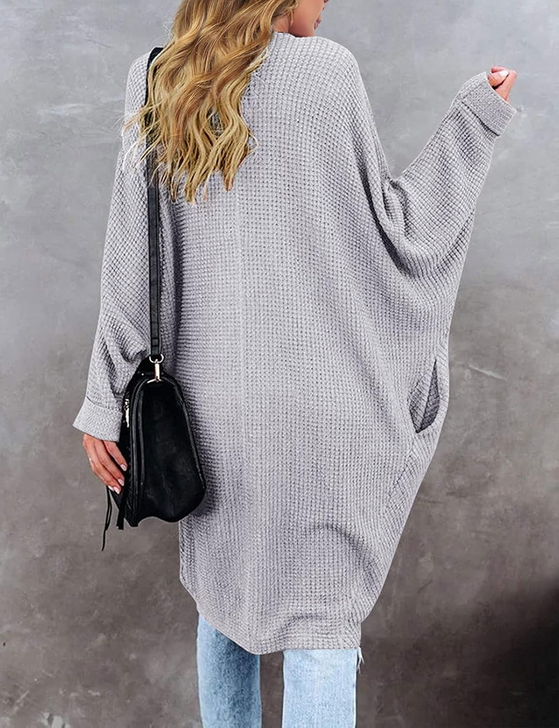 image:imageMEROKEETY Cardigan Sweaters for Women Oversized Long Cardigans Fall OutfitsLight Grey