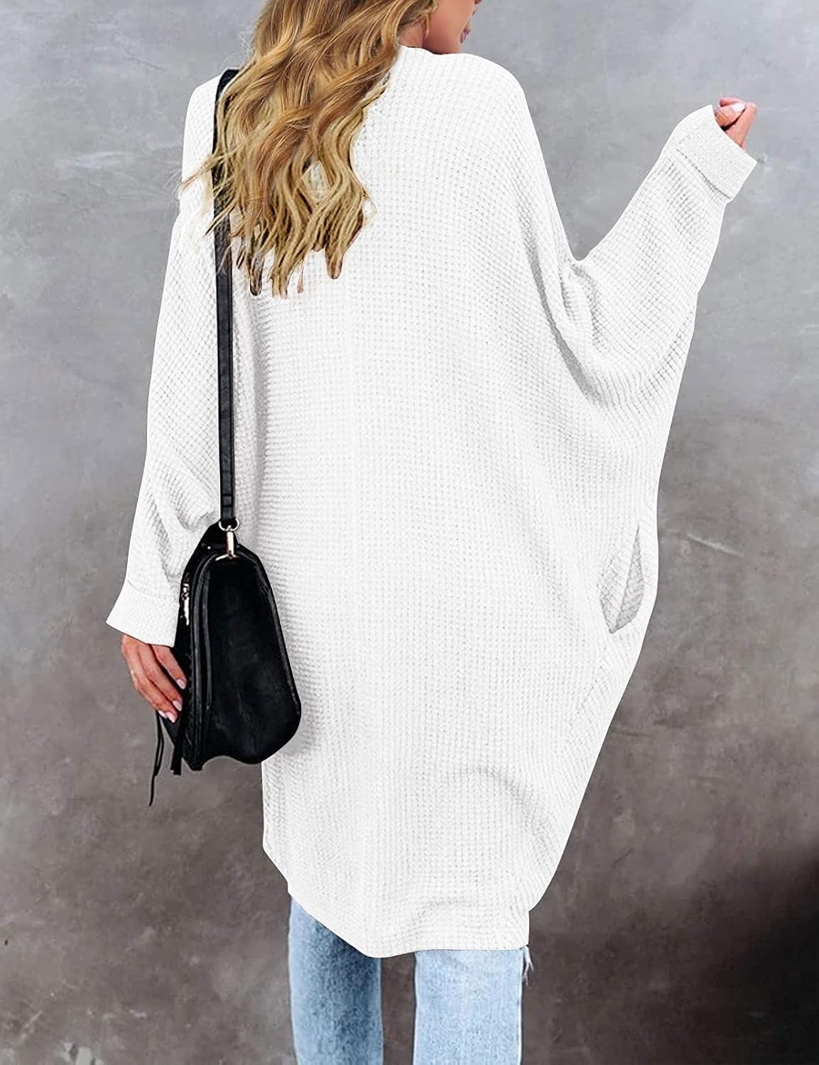 image:imageMEROKEETY Cardigan Sweaters for Women Oversized Long Cardigans Fall OutfitsWhite