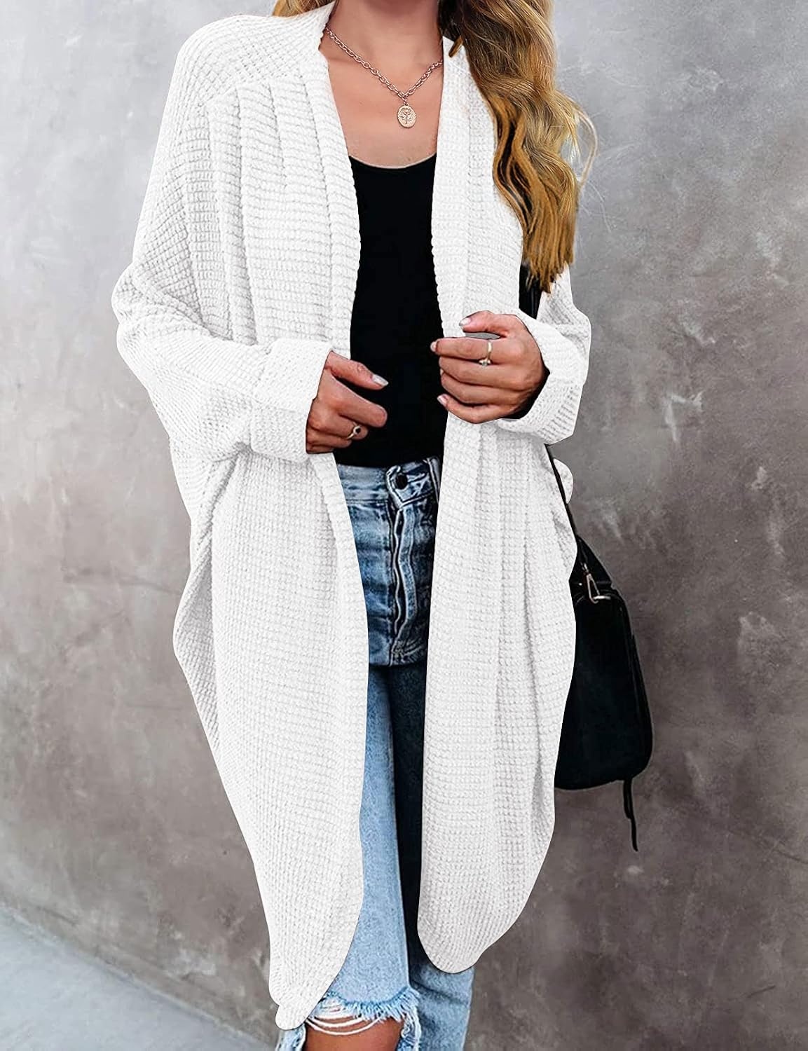 image:imageMEROKEETY Cardigan Sweaters for Women Oversized Long Cardigans Fall OutfitsWhite
