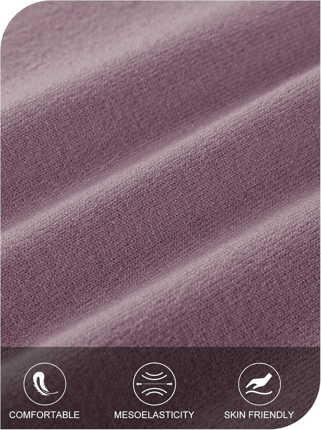 image:imageMEROKEETY Womens Fall Long Sleeve V Neck Sweaters Lightweight Knit TopsPurple