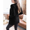 MEROKEETY Womens Fall 2026 Long Sleeve Cable Knit Cardigan Sweaters(Black)
