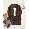 MEROKEETY Womens Fall 2026 Long Sleeve Cable Knit Cardigan Sweaters(Dark Brown)