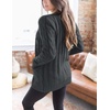 MEROKEETY Womens Fall 2026 Long Sleeve Cable Knit Cardigan Sweaters(Dark Grey)