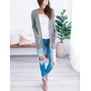 MEROKEETY Womens Fall 2026 Long Sleeve Cable Knit Cardigan Sweaters(Grey)