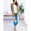 MEROKEETY Womens Fall 2026 Long Sleeve Cable Knit Cardigan Sweaters(Khaki)
