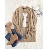 MEROKEETY Womens Fall 2026 Long Sleeve Cable Knit Cardigan Sweaters(Khaki)