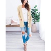 MEROKEETY Womens Fall 2026 Long Sleeve Cable Knit Cardigan Sweaters(Light Apricot)