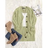 MEROKEETY Womens Fall 2026 Long Sleeve Cable Knit Cardigan Sweaters(Light Green)