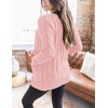 MEROKEETY Womens Fall 2026 Long Sleeve Cable Knit Cardigan Sweaters(Pink)