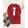 MEROKEETY Womens Fall 2026 Long Sleeve Cable Knit Cardigan Sweaters(Red)