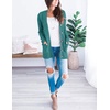 MEROKEETY Womens Fall 2026 Long Sleeve Cable Knit Cardigan Sweaters(Teal Green)