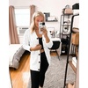 MEROKEETY Womens Fall 2026 Long Sleeve Cable Knit Cardigan Sweaters(White)