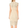MEROKEETY Women’s Lace Floral Cocktail Wedding Guest Elegant Formal Dresses(Beige)