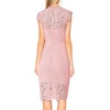 MEROKEETY Women’s Lace Floral Cocktail Wedding Guest Elegant Formal Dresses(Blush Bean)