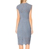 MEROKEETY Women’s Lace Floral Cocktail Wedding Guest Elegant Formal Dresses(Gray Blue)
