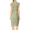MEROKEETY Women’s Lace Floral Cocktail Wedding Guest Elegant Formal Dresses(Light Olive)