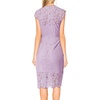 MEROKEETY Women’s Lace Floral Cocktail Wedding Guest Elegant Formal Dresses(Light Violet)