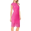 MEROKEETY Women’s Lace Floral Cocktail Wedding Guest Elegant Formal Dresses(Magenta)