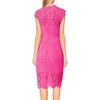 MEROKEETY Women’s Lace Floral Cocktail Wedding Guest Elegant Formal Dresses(Magenta)