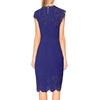 MEROKEETY Women’s Lace Floral Cocktail Wedding Guest Elegant Formal Dresses(Royal)