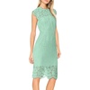 MEROKEETY Women’s Lace Floral Cocktail Wedding Guest Elegant Formal Dresses(Sage)