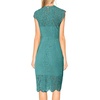 MEROKEETY Women’s Lace Floral Cocktail Wedding Guest Elegant Formal Dresses(Turquoise)