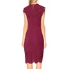 MEROKEETY Women’s Lace Floral Cocktail Wedding Guest Elegant Formal Dresses(Velvet Wine)