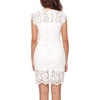 MEROKEETY Women’s Lace Floral Cocktail Wedding Guest Elegant Formal Dresses(White)