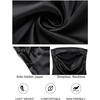 MEROKEETY Womens Satin Strapless Bodycon Wedding Guest Maxi Dress(Black)