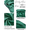 MEROKEETY Womens Satin Strapless Bodycon Wedding Guest Maxi Dress(Dark Green)