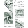 MEROKEETY Womens Satin Strapless Bodycon Wedding Guest Maxi Dress(Sage)