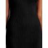 MEROKEETY Womens Summer Bodycon Deep V Neck Sleeveless Knit Midi Dress 2026(Black)