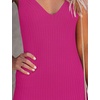 MEROKEETY Womens Summer Bodycon Deep V Neck Sleeveless Knit Midi Dress 2026(Hotpink)