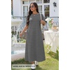 MEROKEETY Womens Summer Casual Short Sleeve Maxi Long Tshirt Dress 2026(Blackwhite)